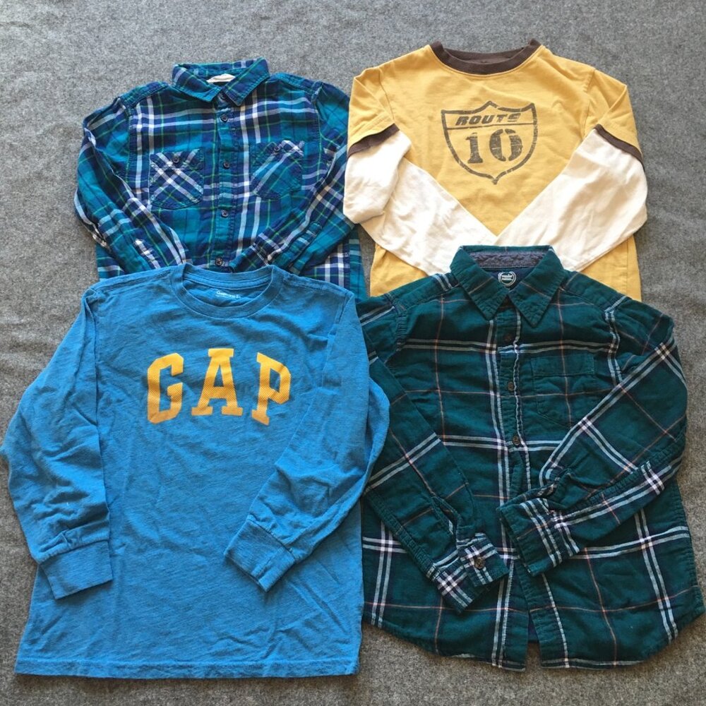Boy Size 6/7 Clothing Lot‎ 4x Pieces Bulk Winter Flannel Cowboy Western Casual